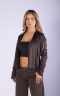 Chaqueta Chocolate Flecos