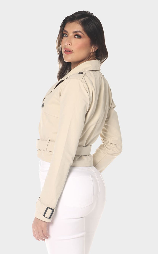 Chaqueta Camel Trench - Navissi