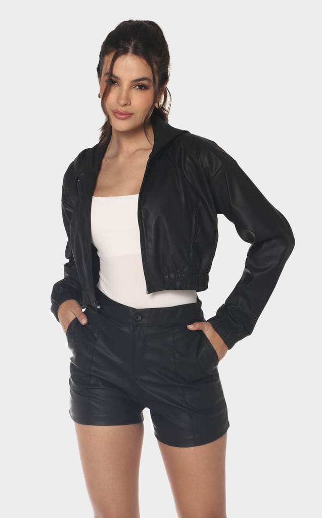 Chaqueta Cropped Capucha - Navissi