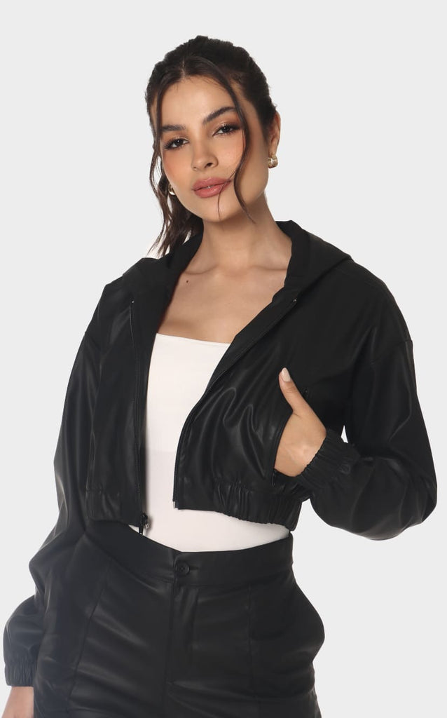 Chaqueta Cropped Capucha - Navissi