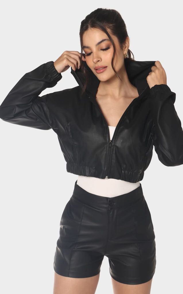 Chaqueta Cropped Capucha - Navissi