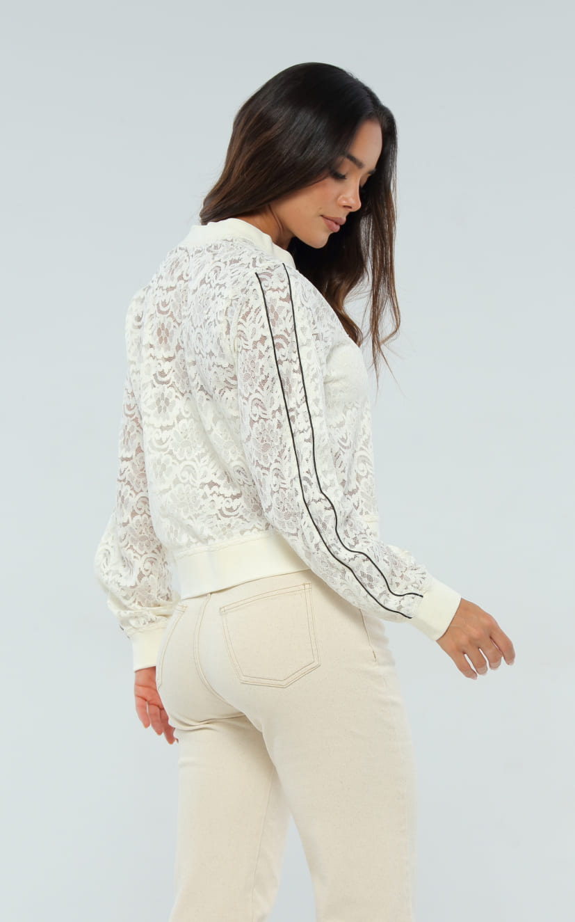 Chaqueta Marfil Tejidos