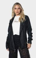 Chaqueta Negra Biker Larga - Navissi