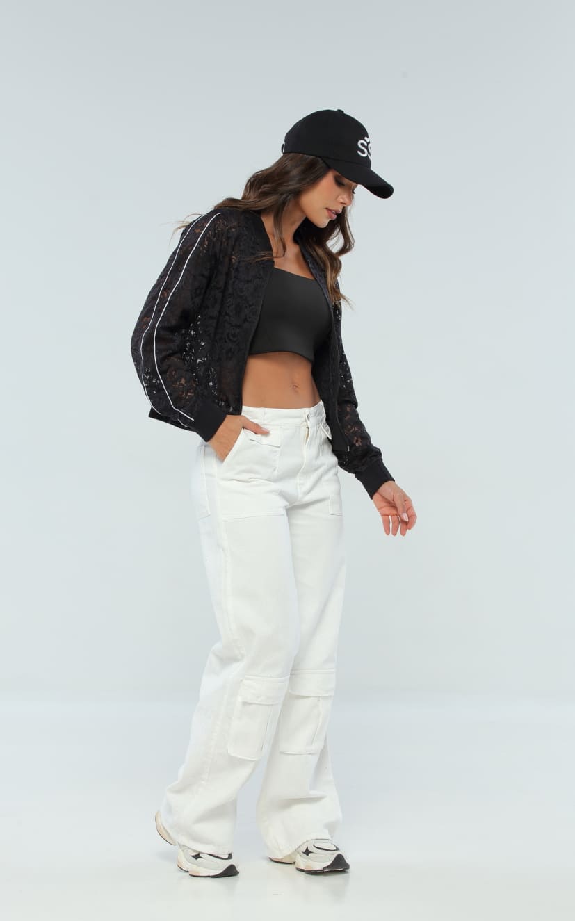 Chaqueta Negra Tejidos
