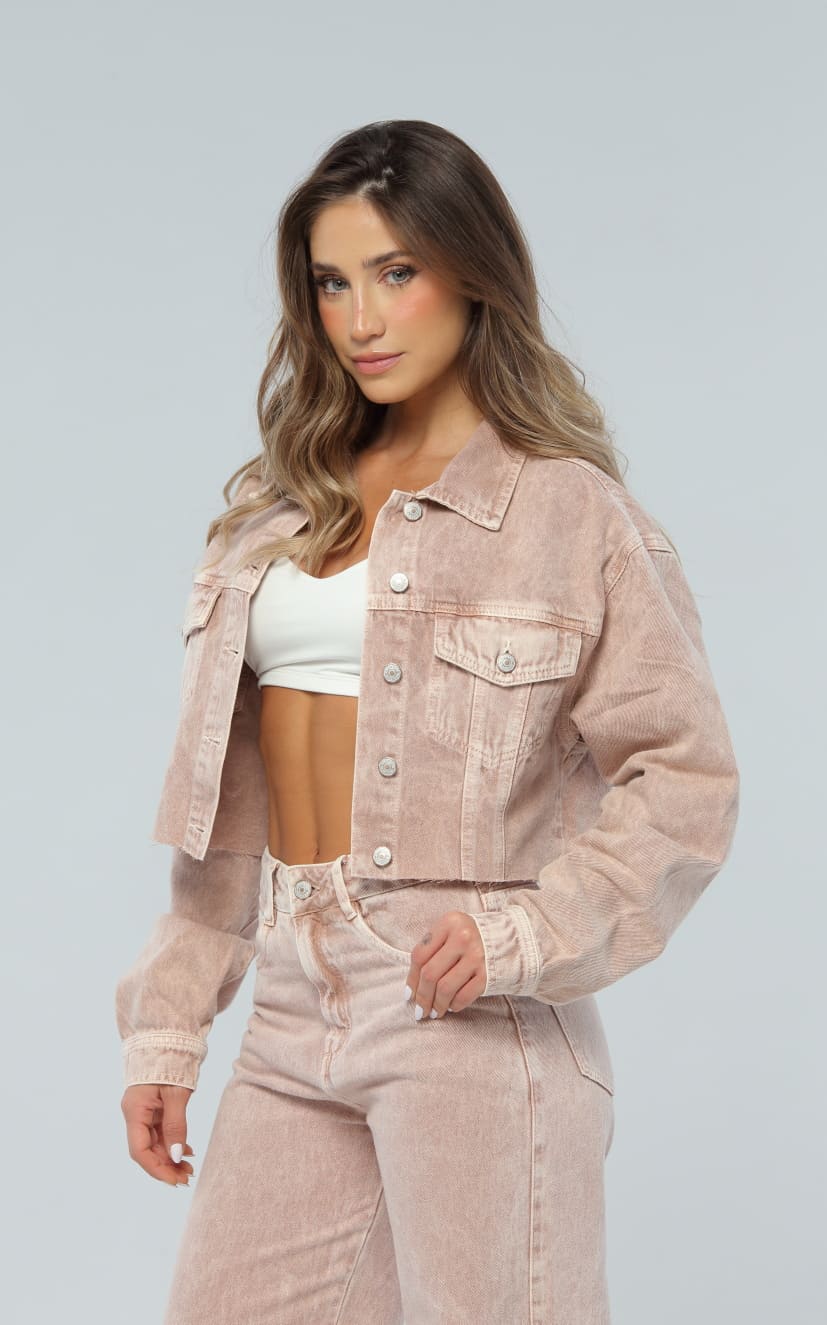Chaqueta Rosa Denim
