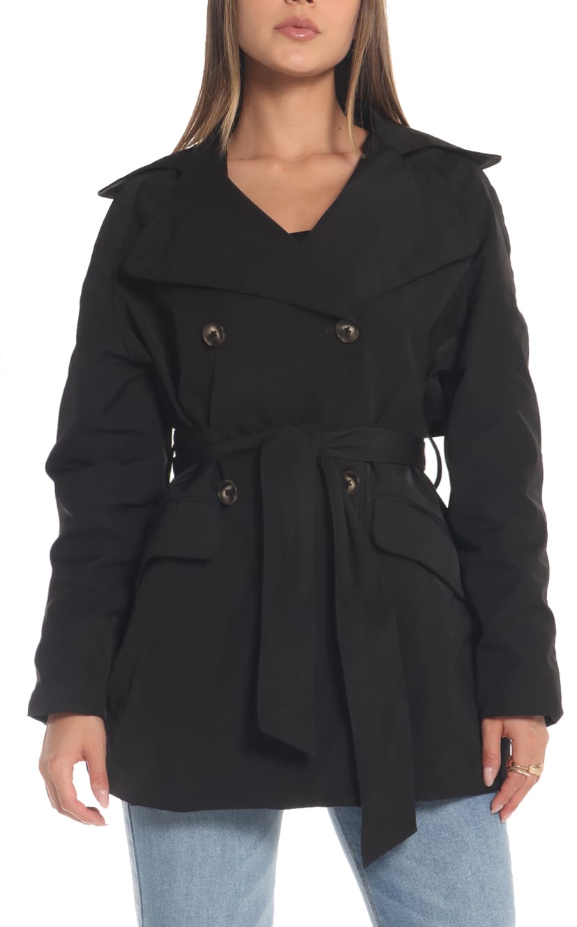 Chaqueta Trench Negra - Navissi Clothing ♡