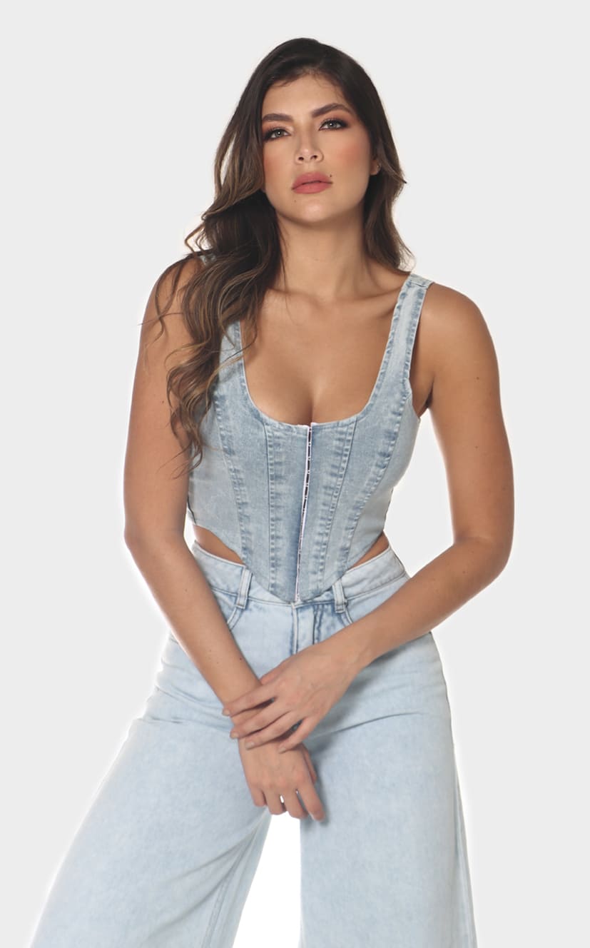 Corpiño Azul Denim - Navissi