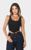 Corpiño Negro Denim