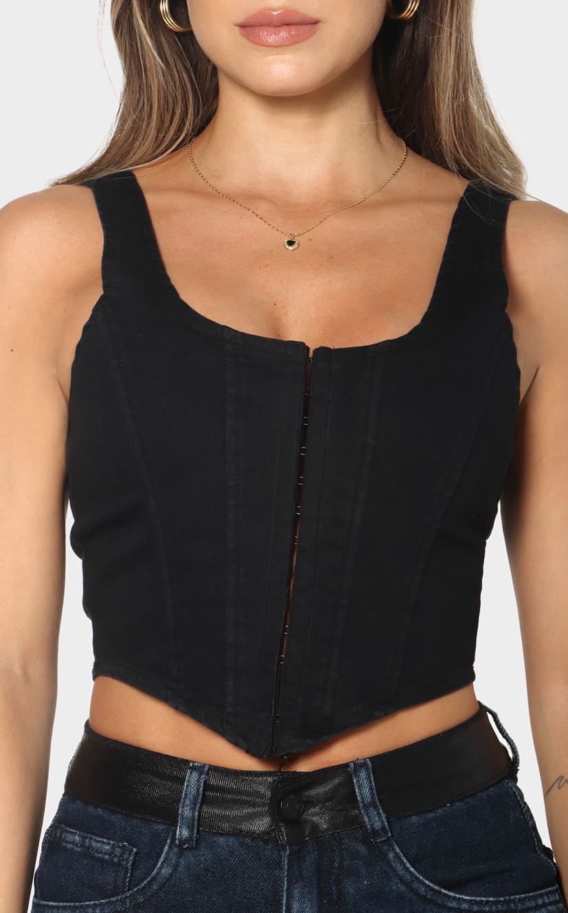 Corpiño Negro Denim