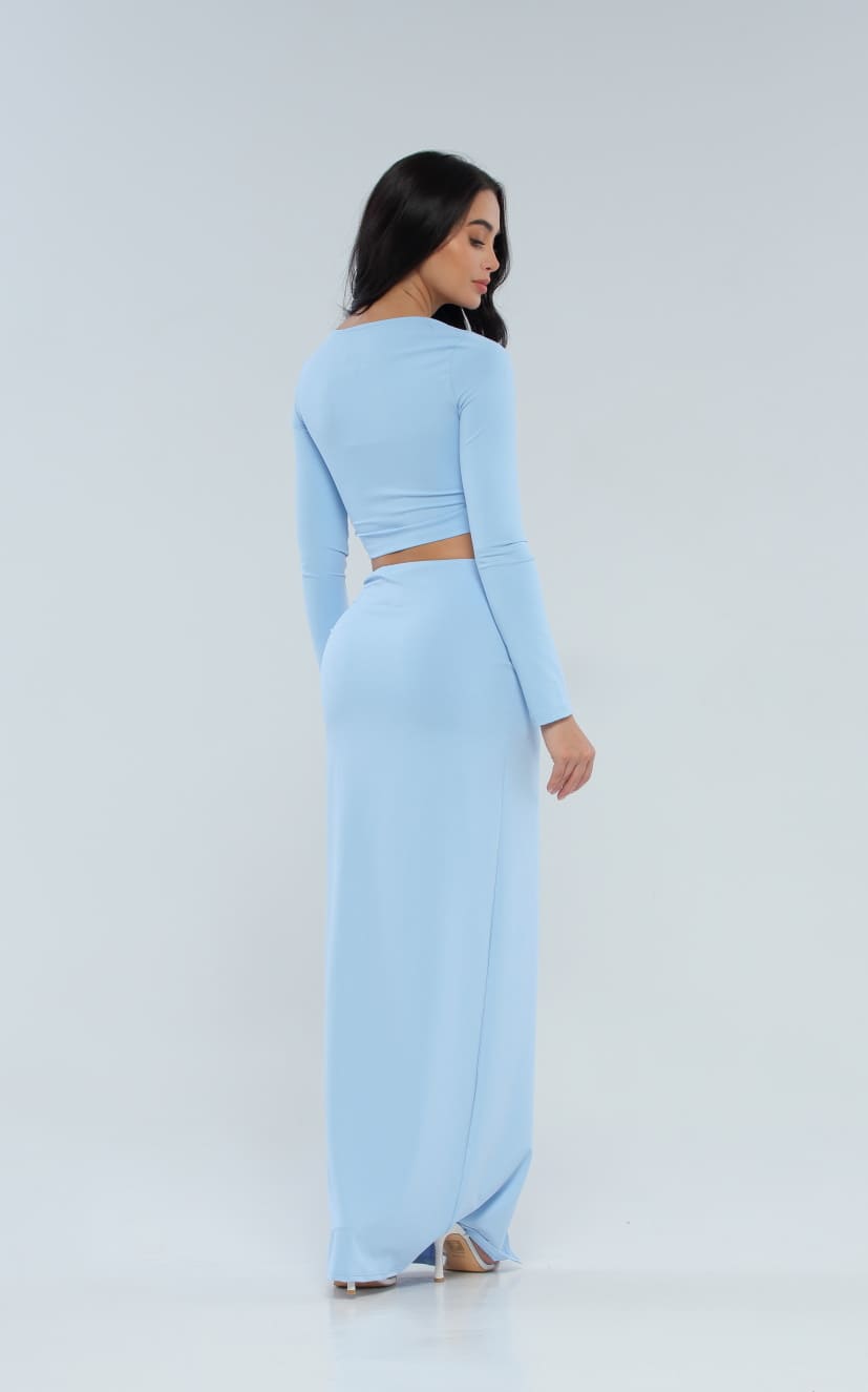Falda Larga Azul