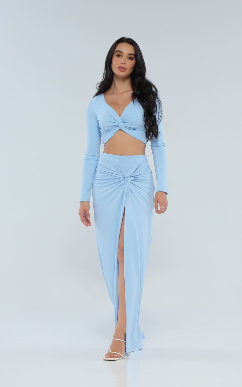 Falda Larga Azul