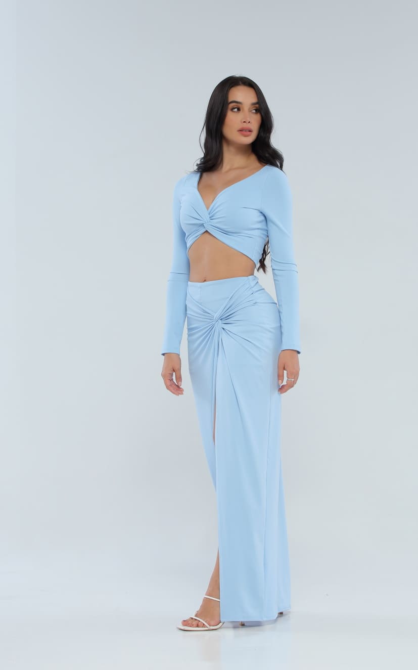 Falda Larga Azul