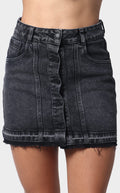 Falda Negra Corta Denim