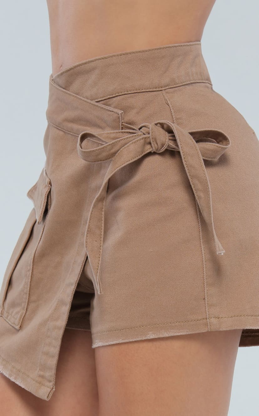 Falda Short Camel Denim