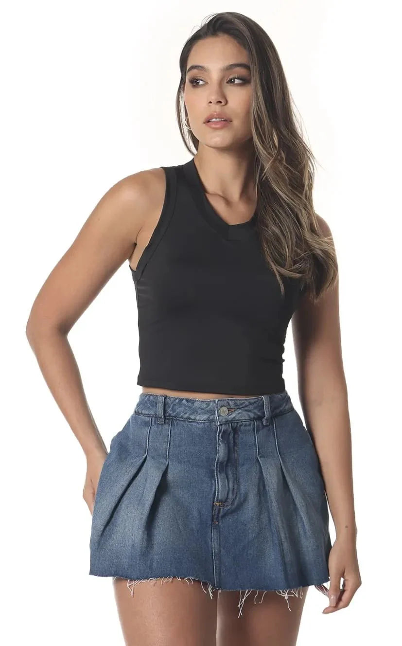 Falda Short Denim - Navissi Clothing ♡