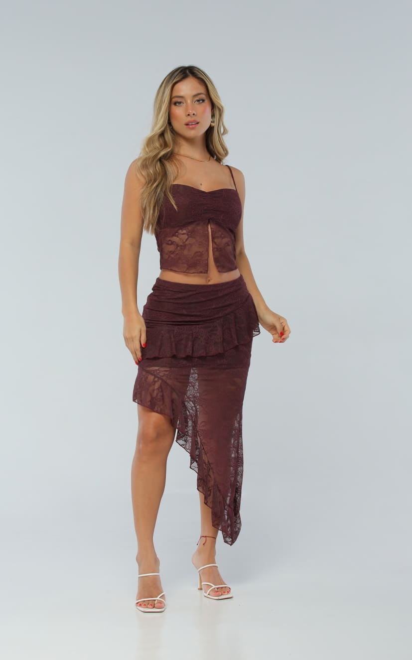 Falda Vinotinto Bolero