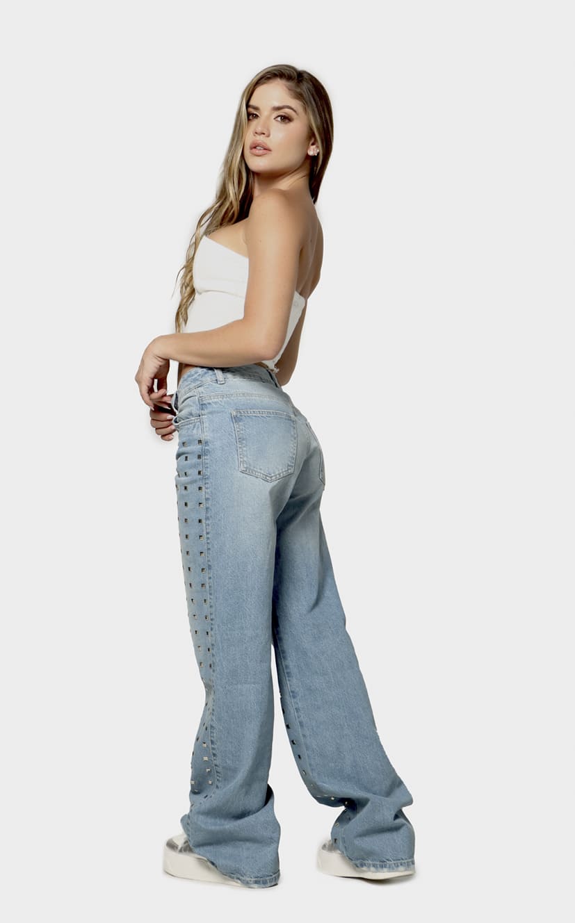 Jean Azul Apliques