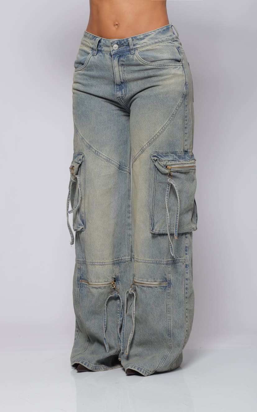 Blue Cargo Jeans