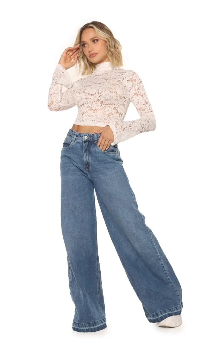 Jean Azul Culotte - Navissi Clothing ♡