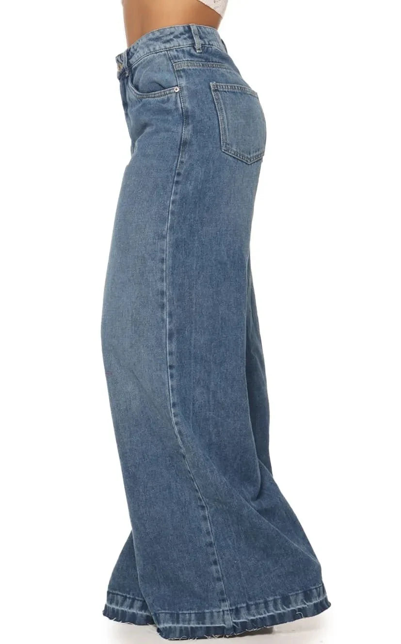 Jean Azul Culotte - Navissi Clothing ♡