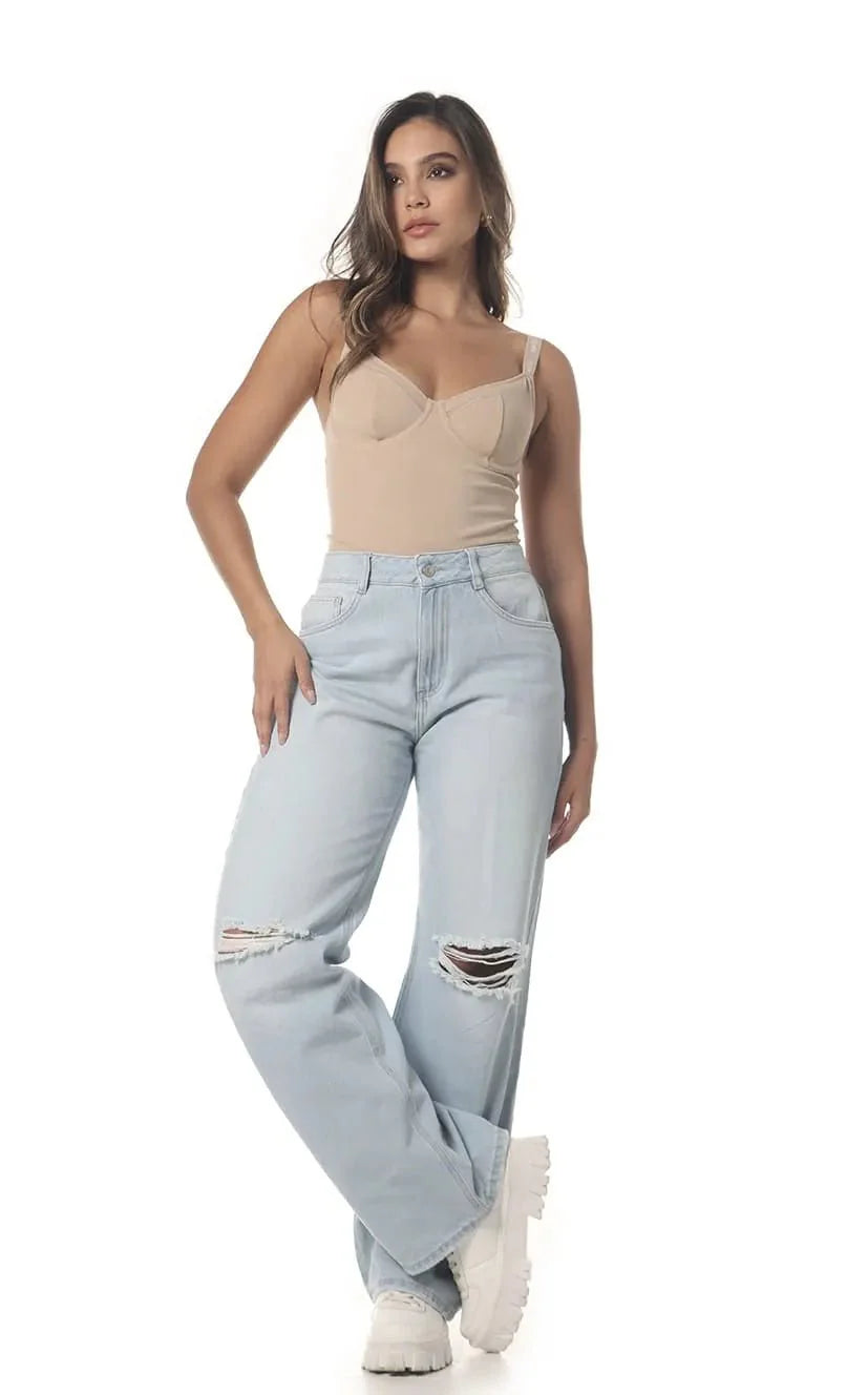 Jean Azul Straight - Navissi Clothing ♡