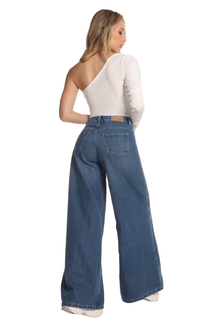 Jean Azul Wide Leg Cargo - Navissi Clothing ♡