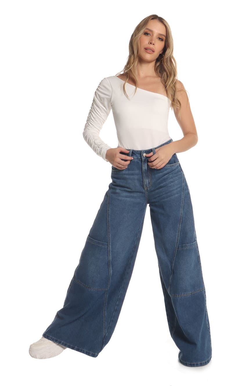 Jean Azul Wide Leg Cargo - Navissi Clothing ♡
