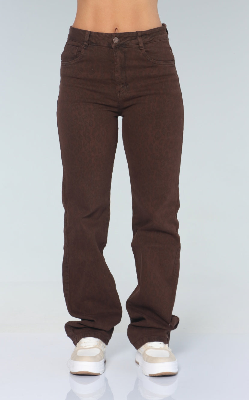 Jean Animal Print Straight