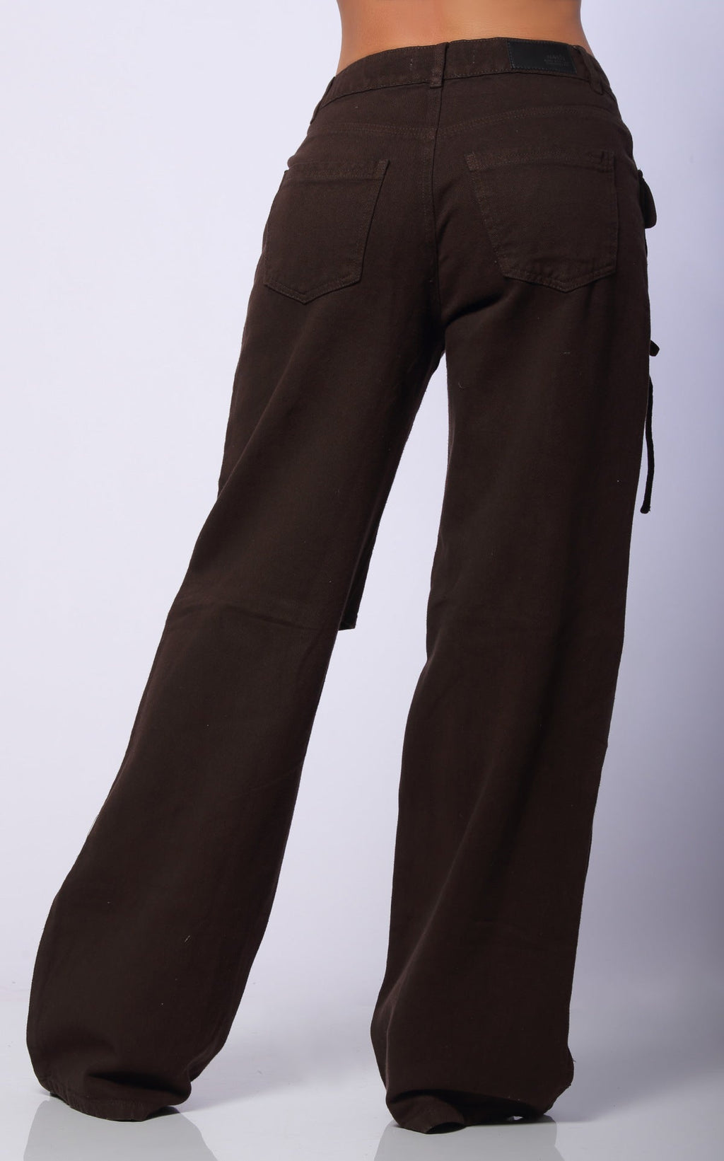 Jean Chocolate Cargo Cut Out