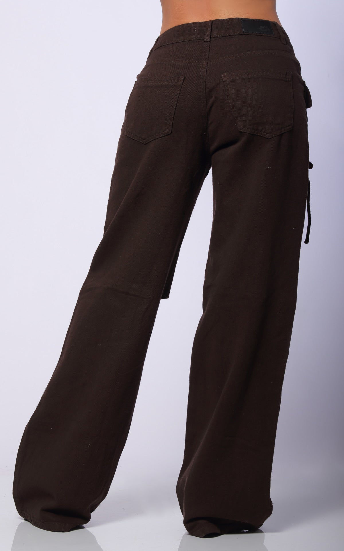 Jean Chocolate Cargo Cut Out
