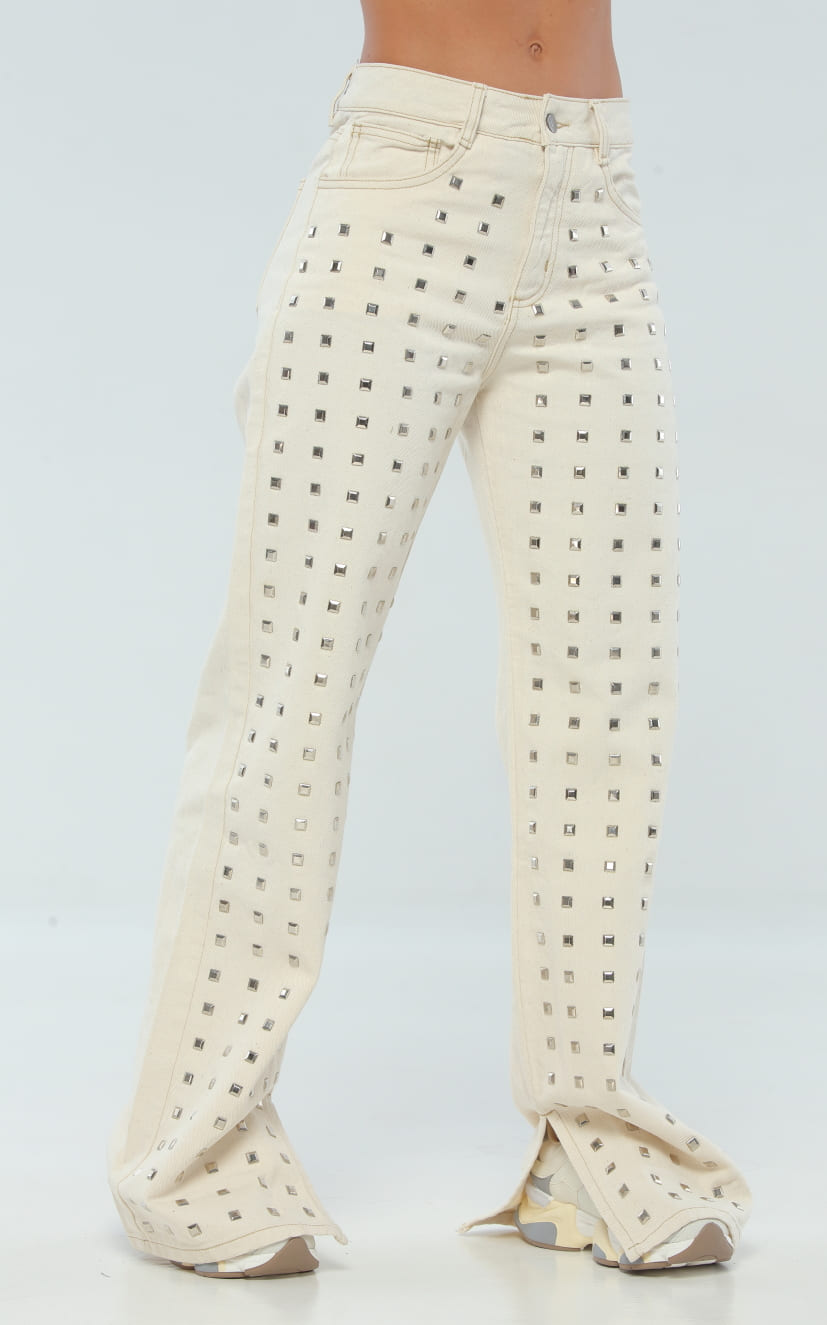 Jean Crudo Apliques