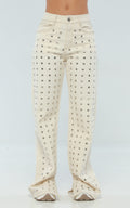 Jean Crudo Apliques