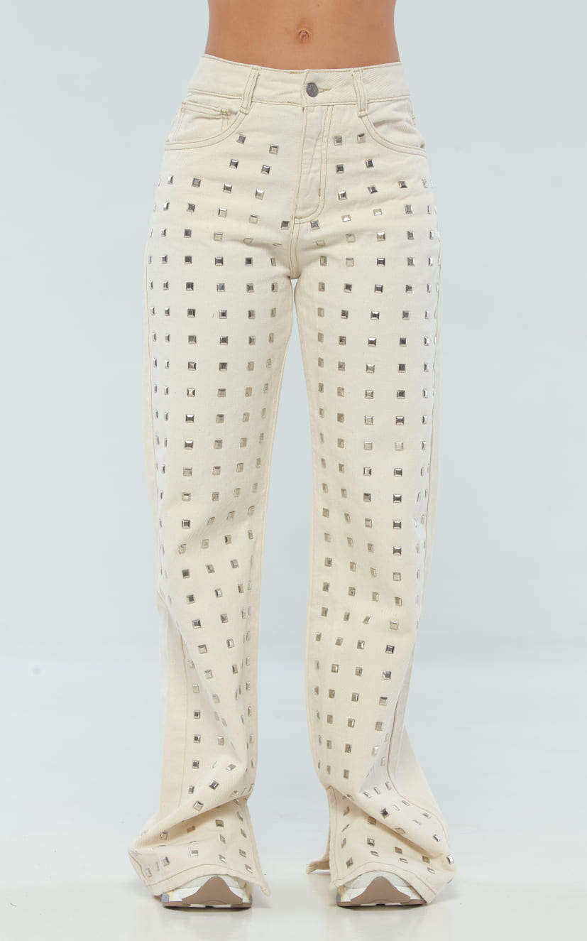 Jean Crudo Apliques