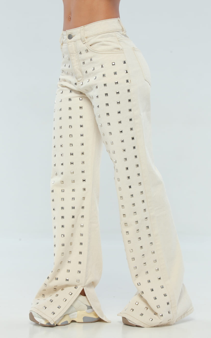 Jean Crudo Apliques