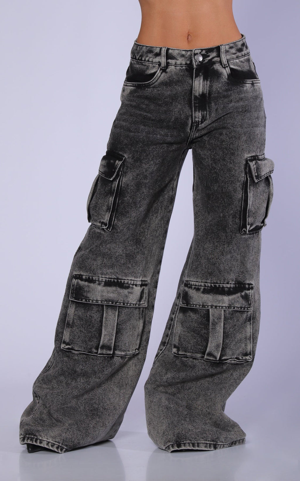 Gray Cargo Jeans
