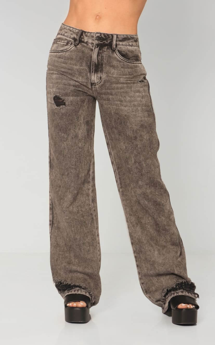 Jean Gris Wide Leg