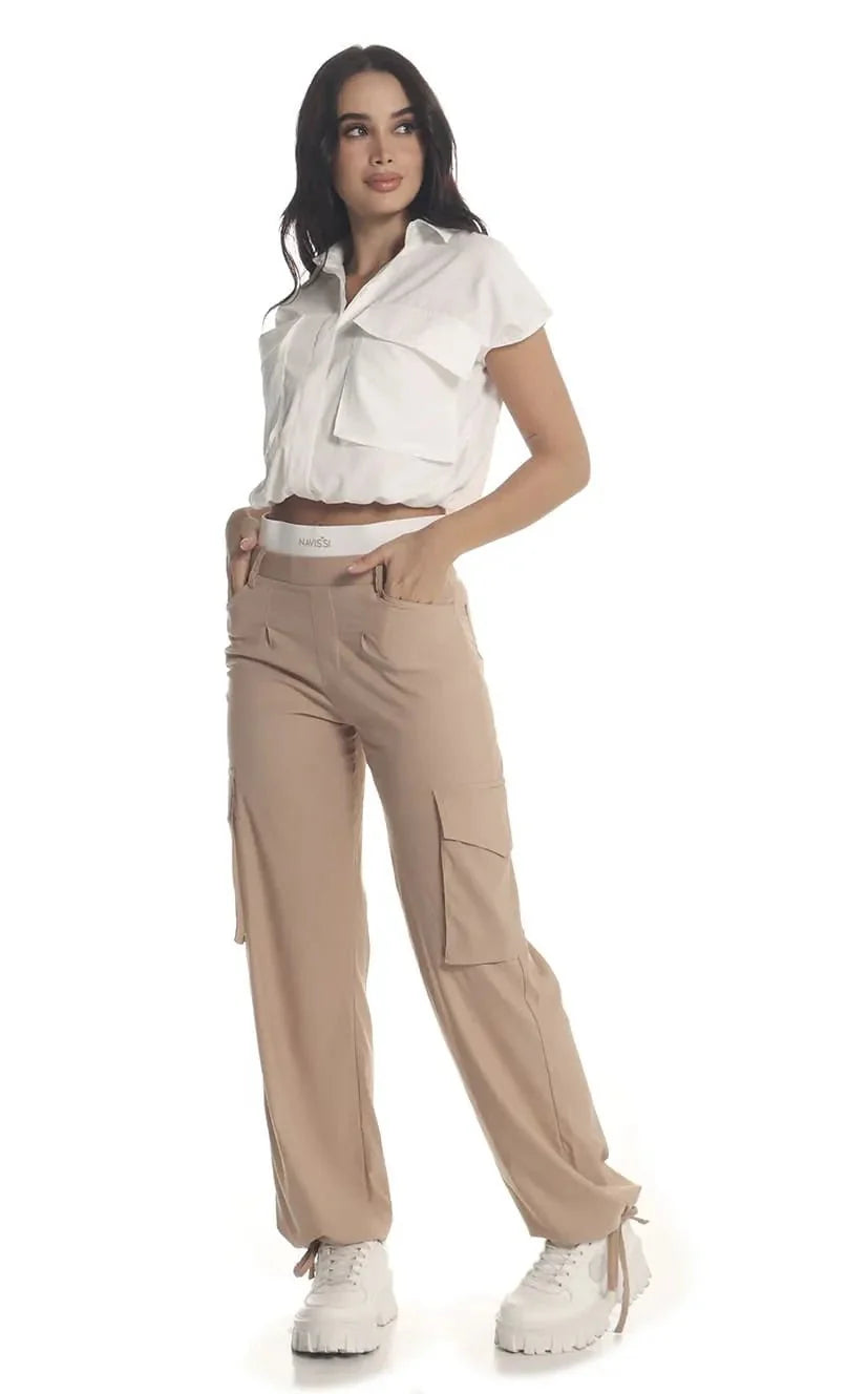 Pantalón Arena Doble Pretina - Navissi Clothing ♡