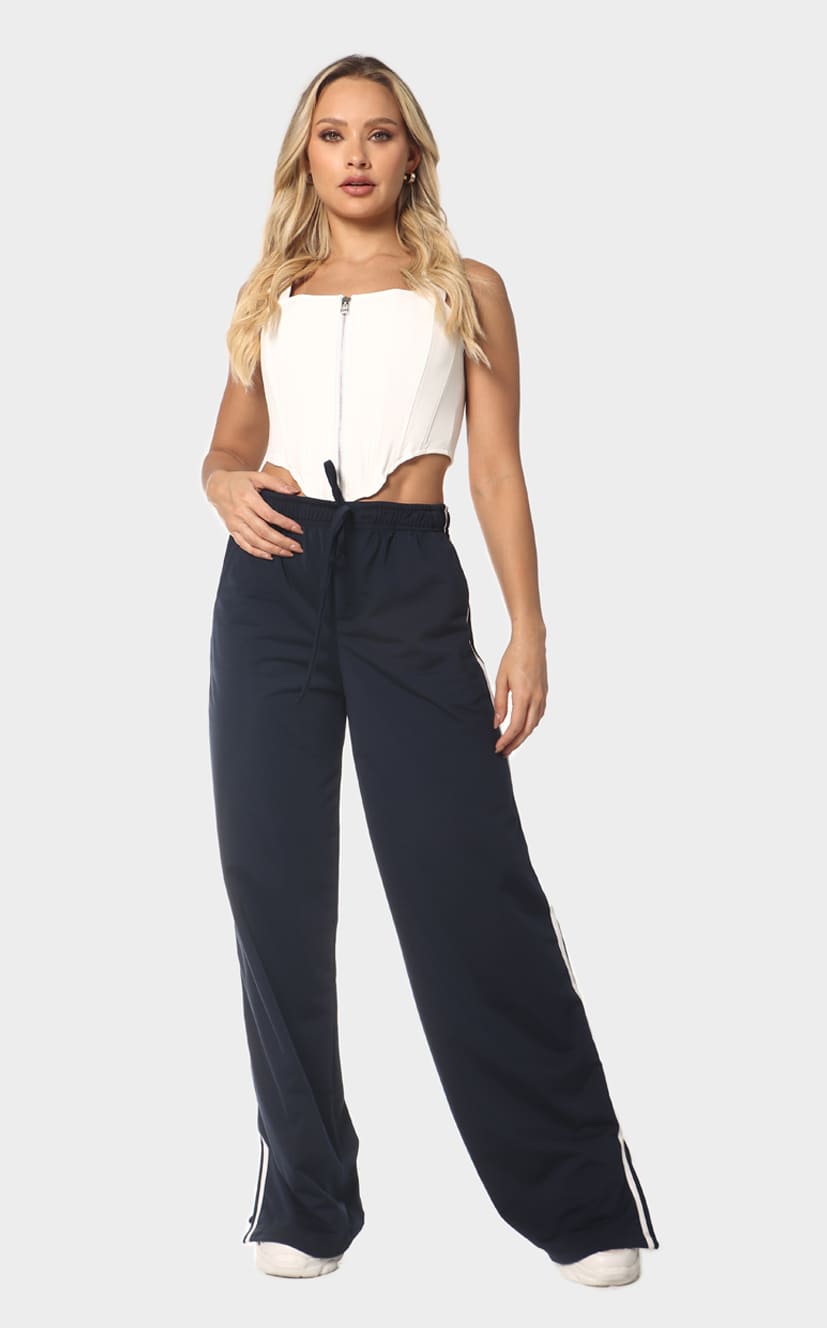 Pantalón Azul Líneas