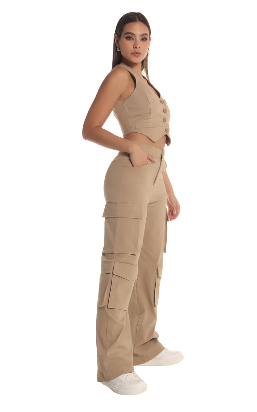 Pantalón Camel Cargo - Navissi Clothing ♡