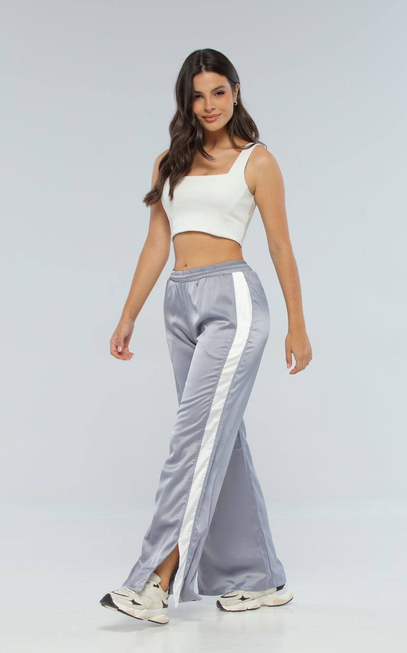 Pantalón Gris Contraste