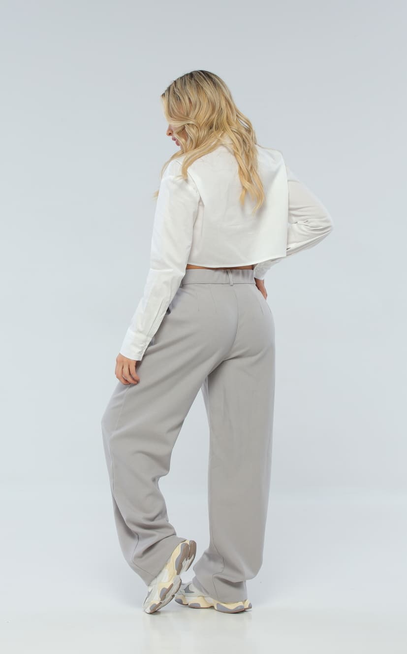 Pantalón Gris Tipo Sastre