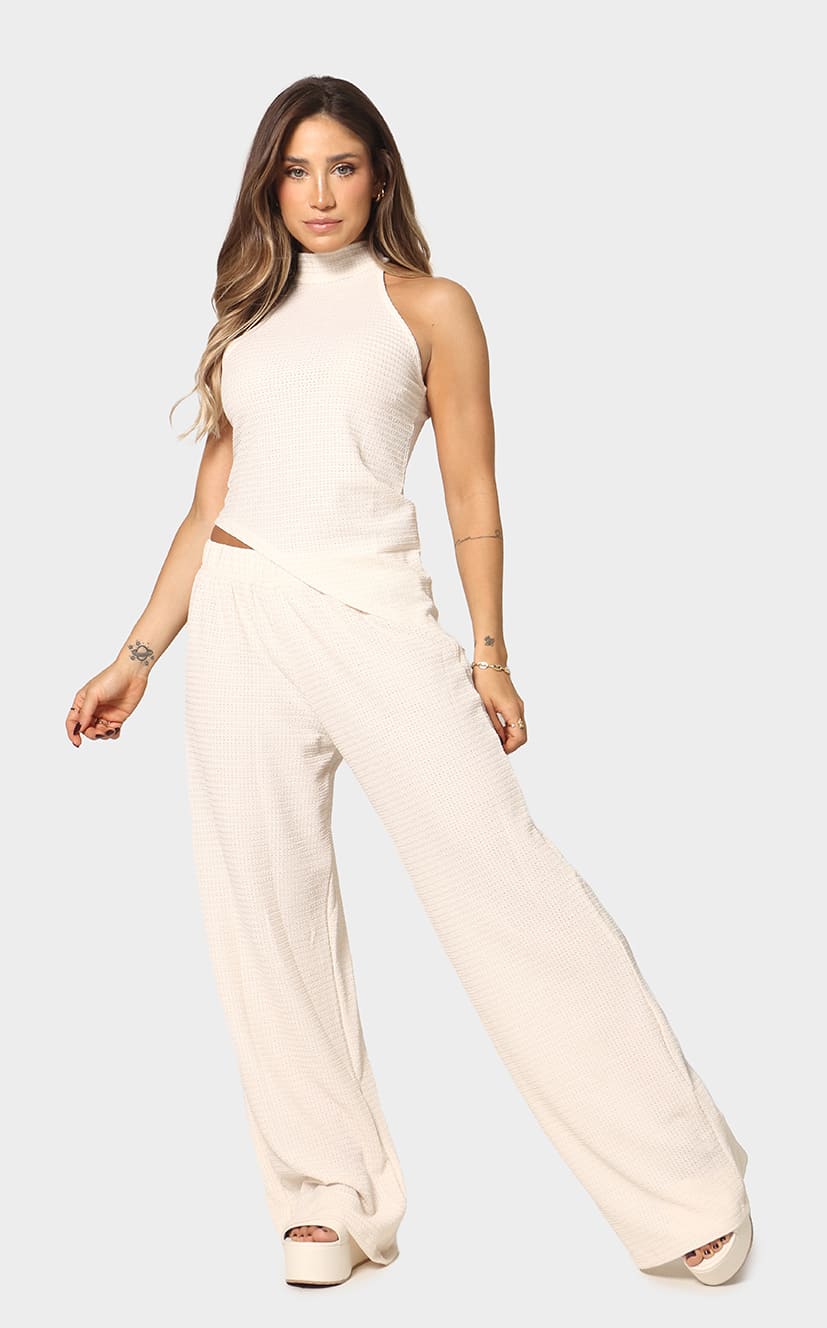 Pantalón Marfil Bota Ancha