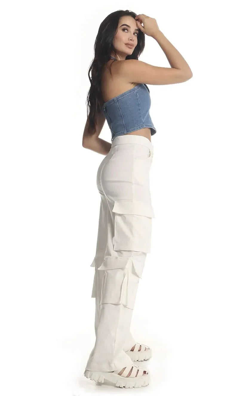 Pantalón Marfil Cargo - Navissi Clothing ♡