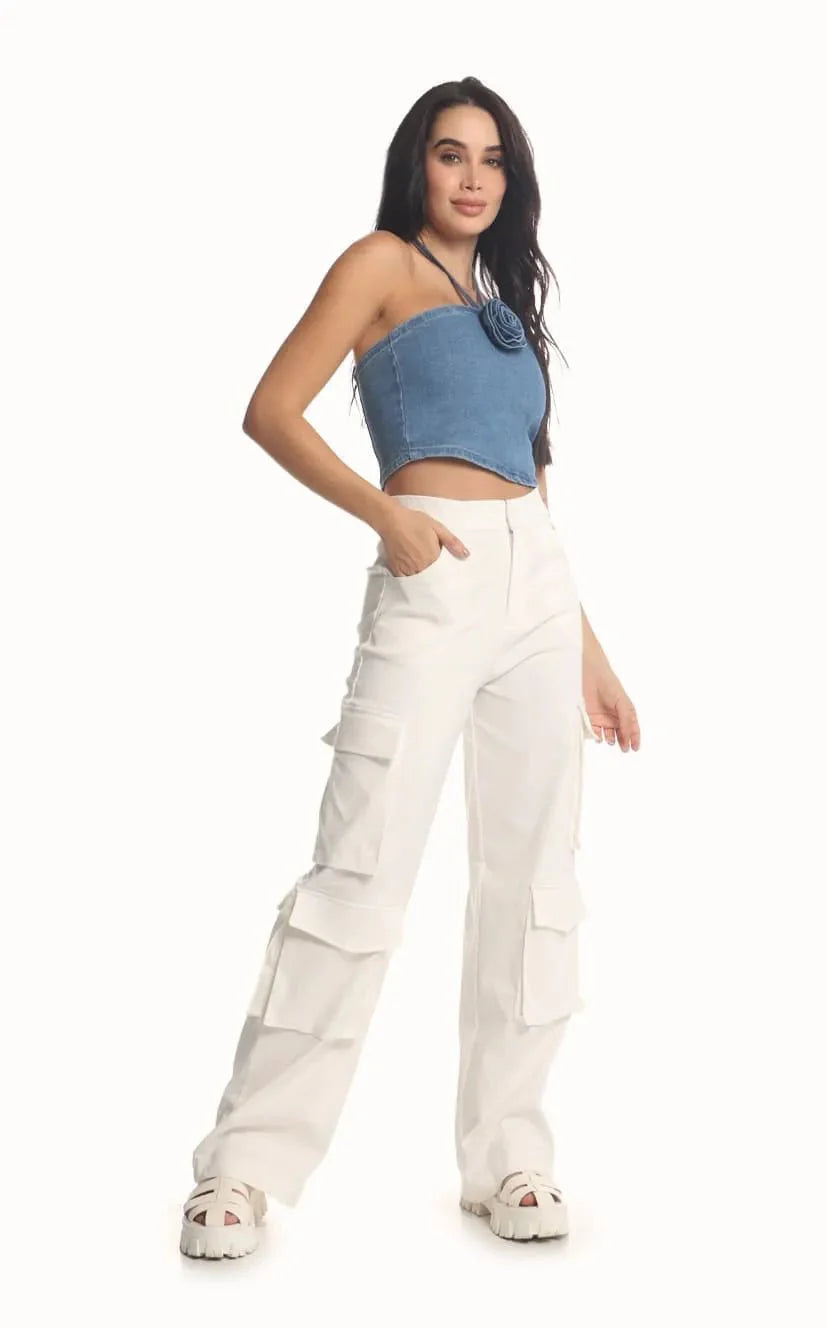 Pantalón Marfil Cargo - Navissi Clothing ♡