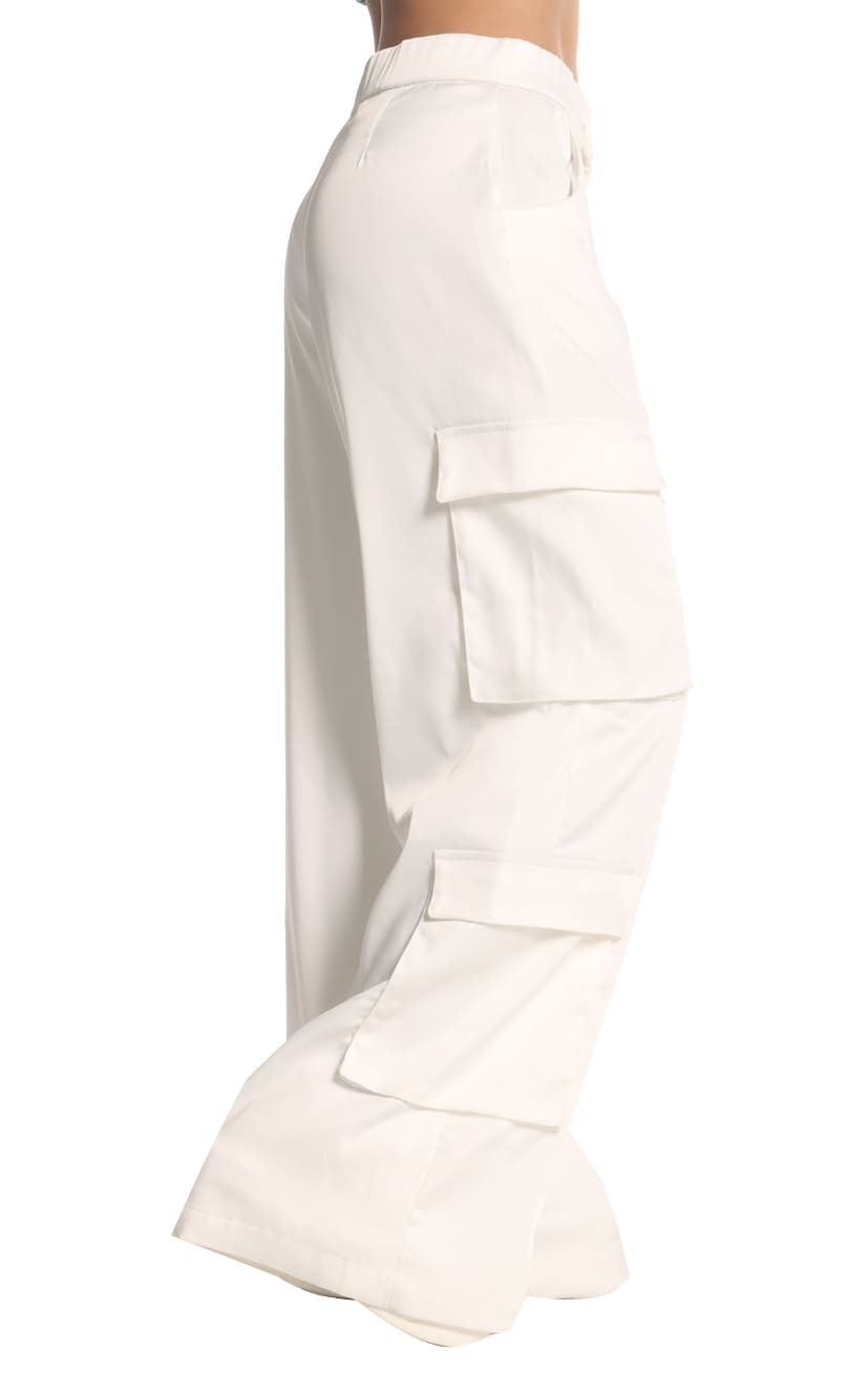 Pantalón Marfil Cargo Bota Recta - Navissi Clothing ♡