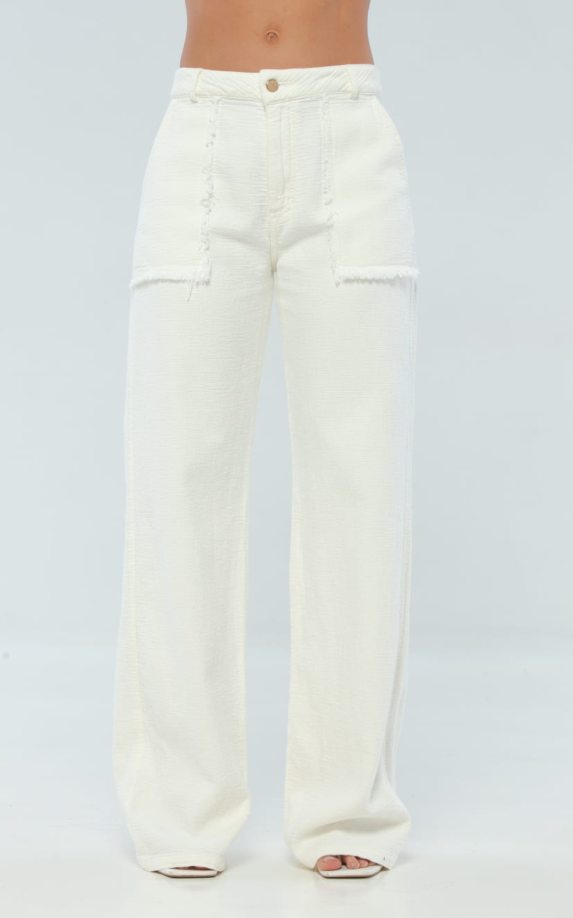 Pantalón Marfil Bolsillos