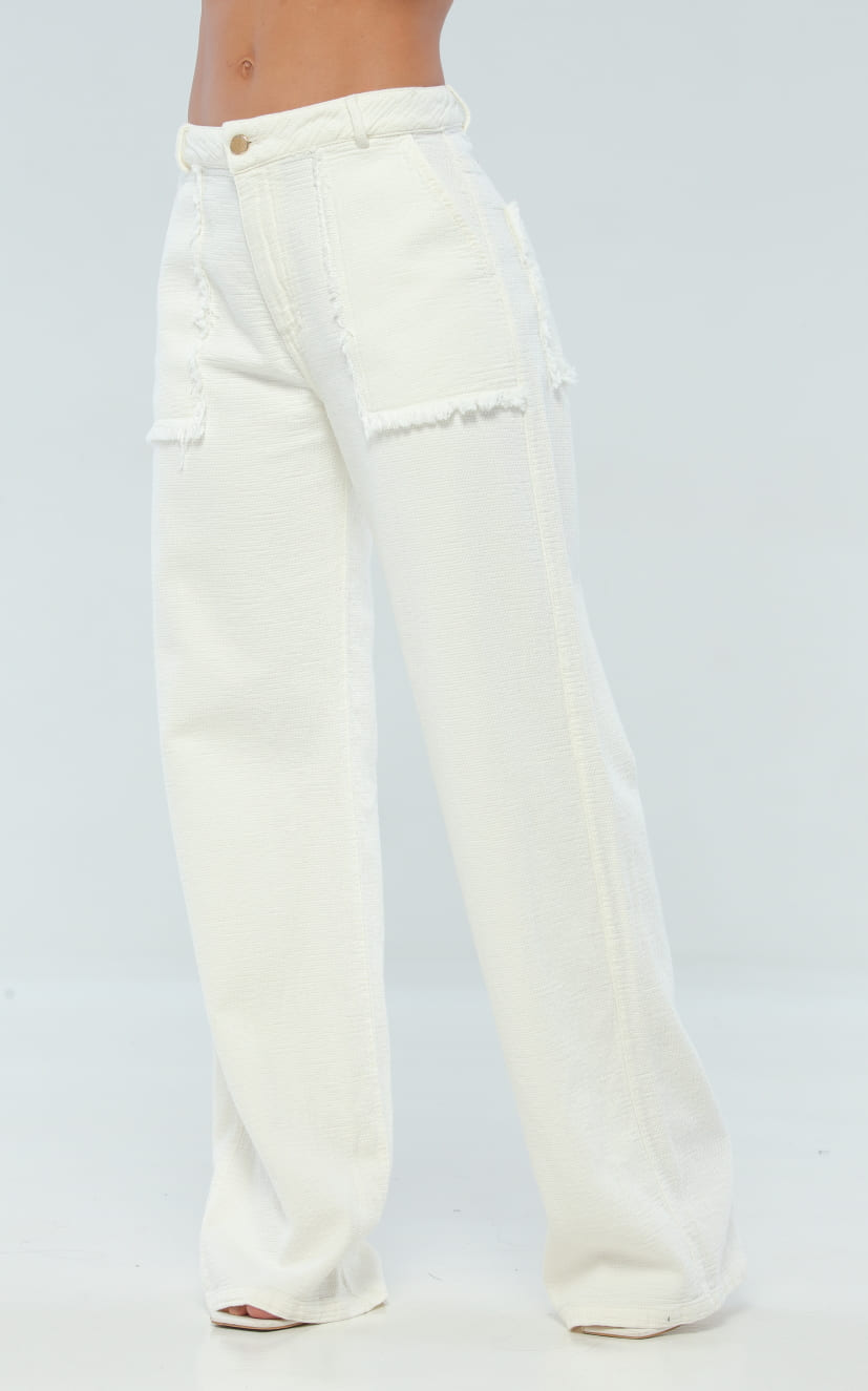 Pantalón Marfil Bolsillos