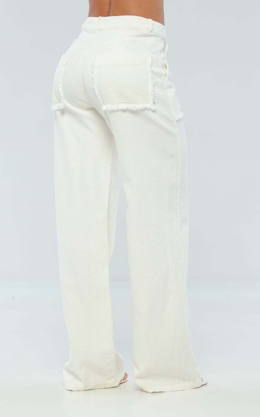Pantalón Marfil Bolsillos