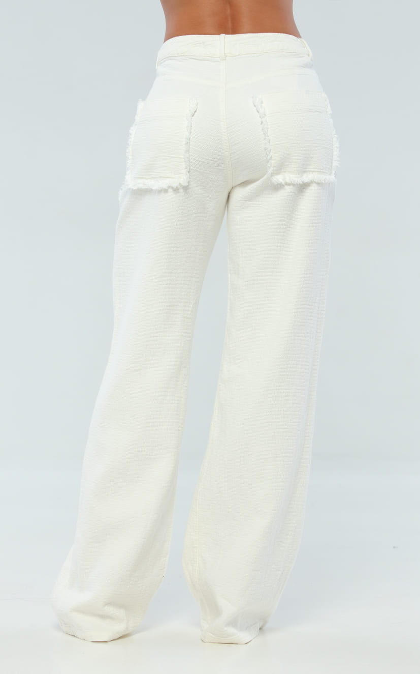 Pantalón Marfil Bolsillos