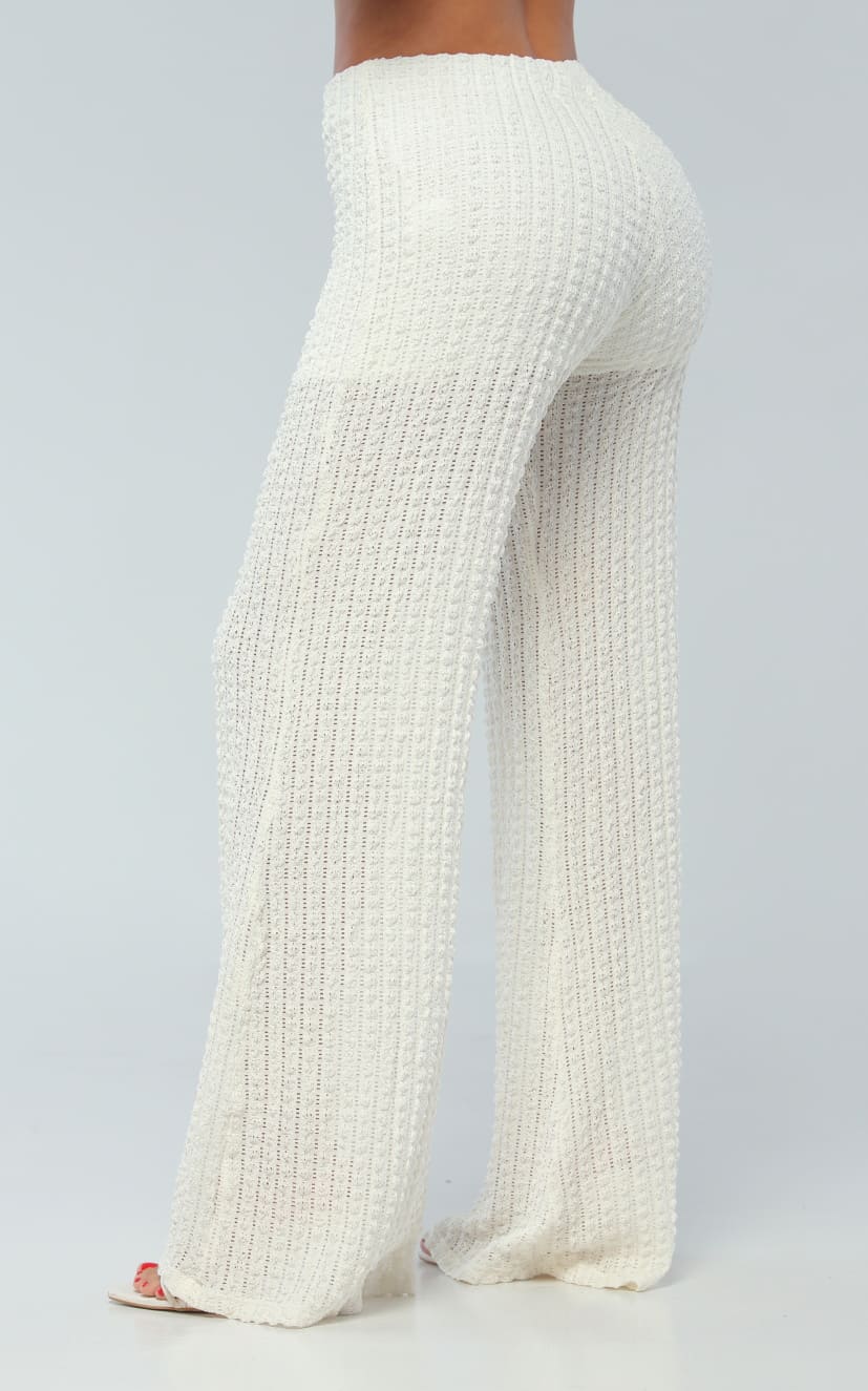 Pantalón Marfil Semi Palazzo